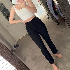 Black Dress Pants with cuffed bottoms